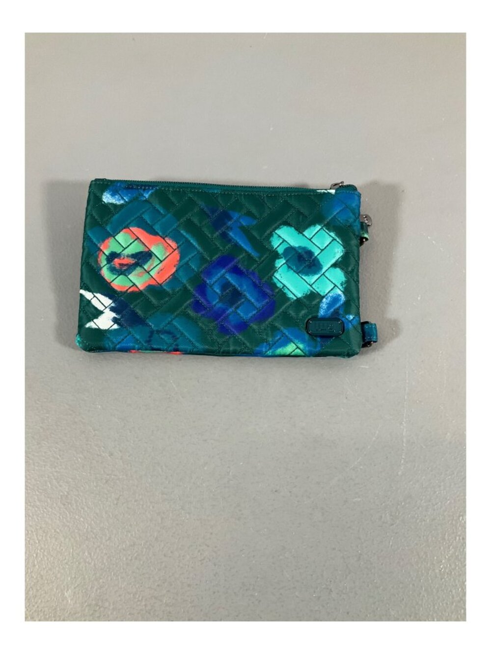 Lug Peekaboo Quilted Phone Pouch - MysticBlmForest with Transparent Window and W